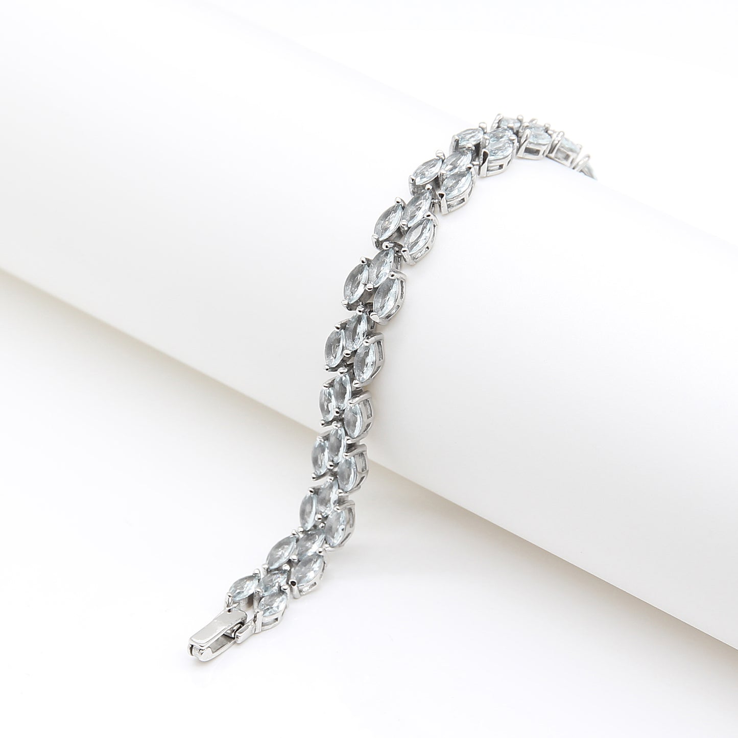 Classic Marquise Crystal Tennis Bracelet - Silver