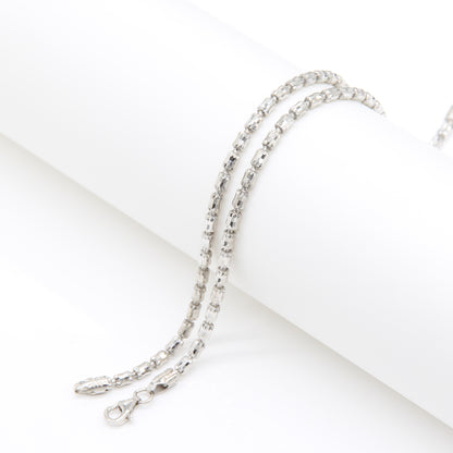 Sterling silver Double-Strand Baguette Crystal bracelet polished finish