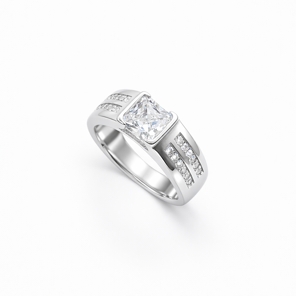 Princess Cut Signet Ring from TimelessWhims, view 1