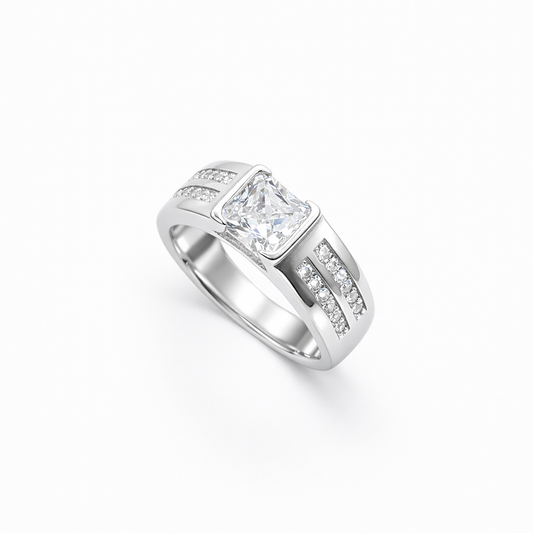 Princess Cut Signet Ring from TimelessWhims, view 1