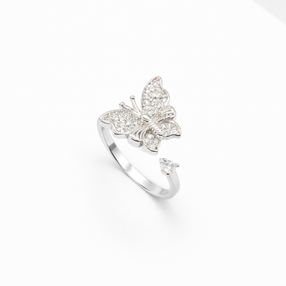 Pavé Butterfly Open Ring from TimelessWhims, view 1