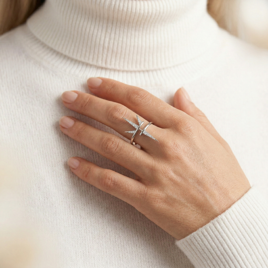 Celestial Spike Crystal Ring