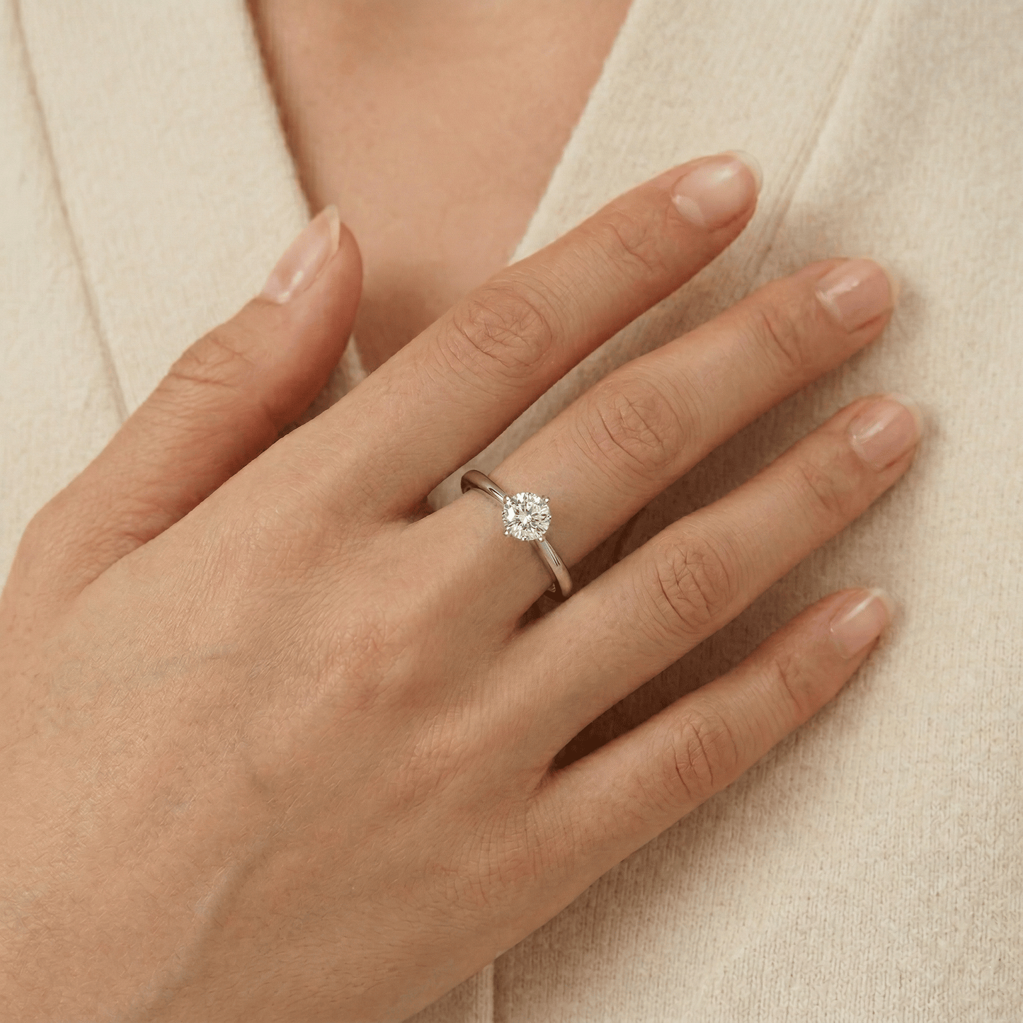 Six-Prong Solitaire Ring from TimelessWhims, view 2