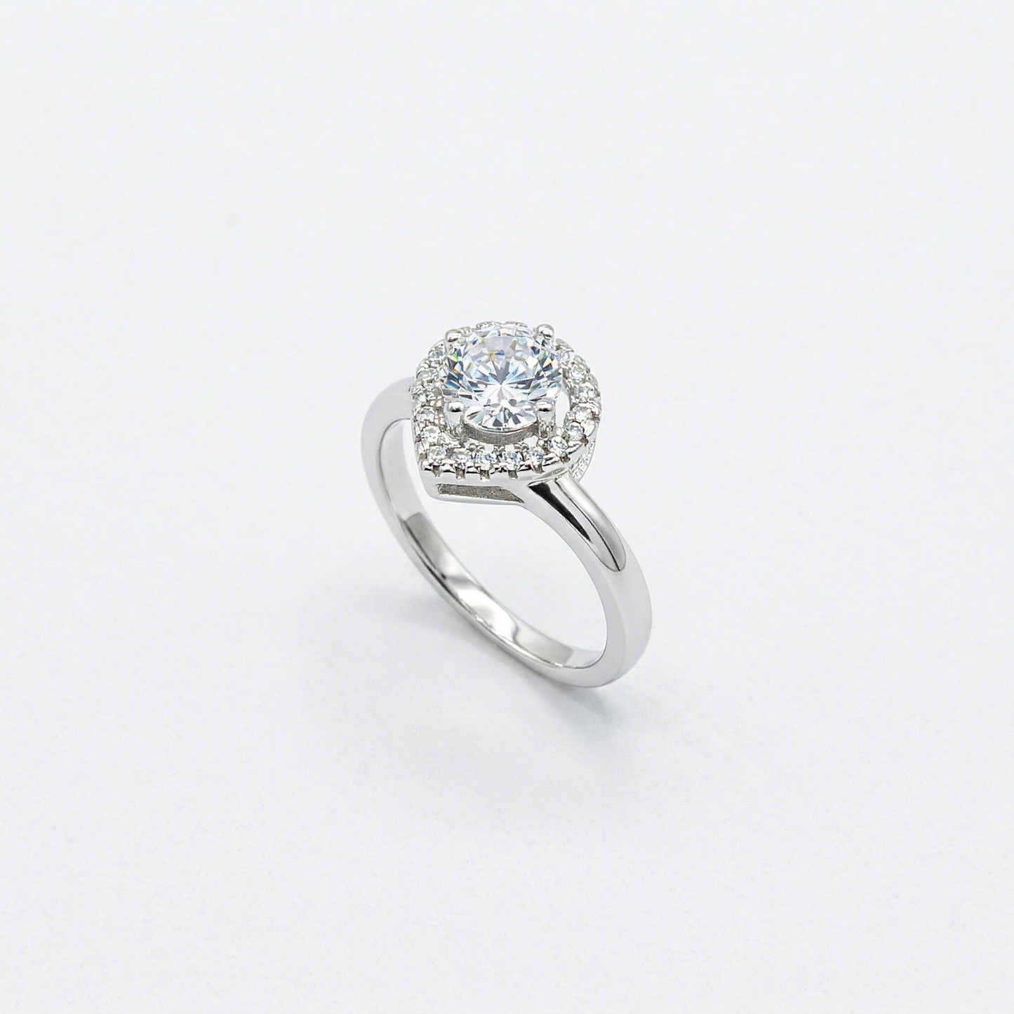 Cushion Halo Solitaire Ring from TimelessWhims, view 1