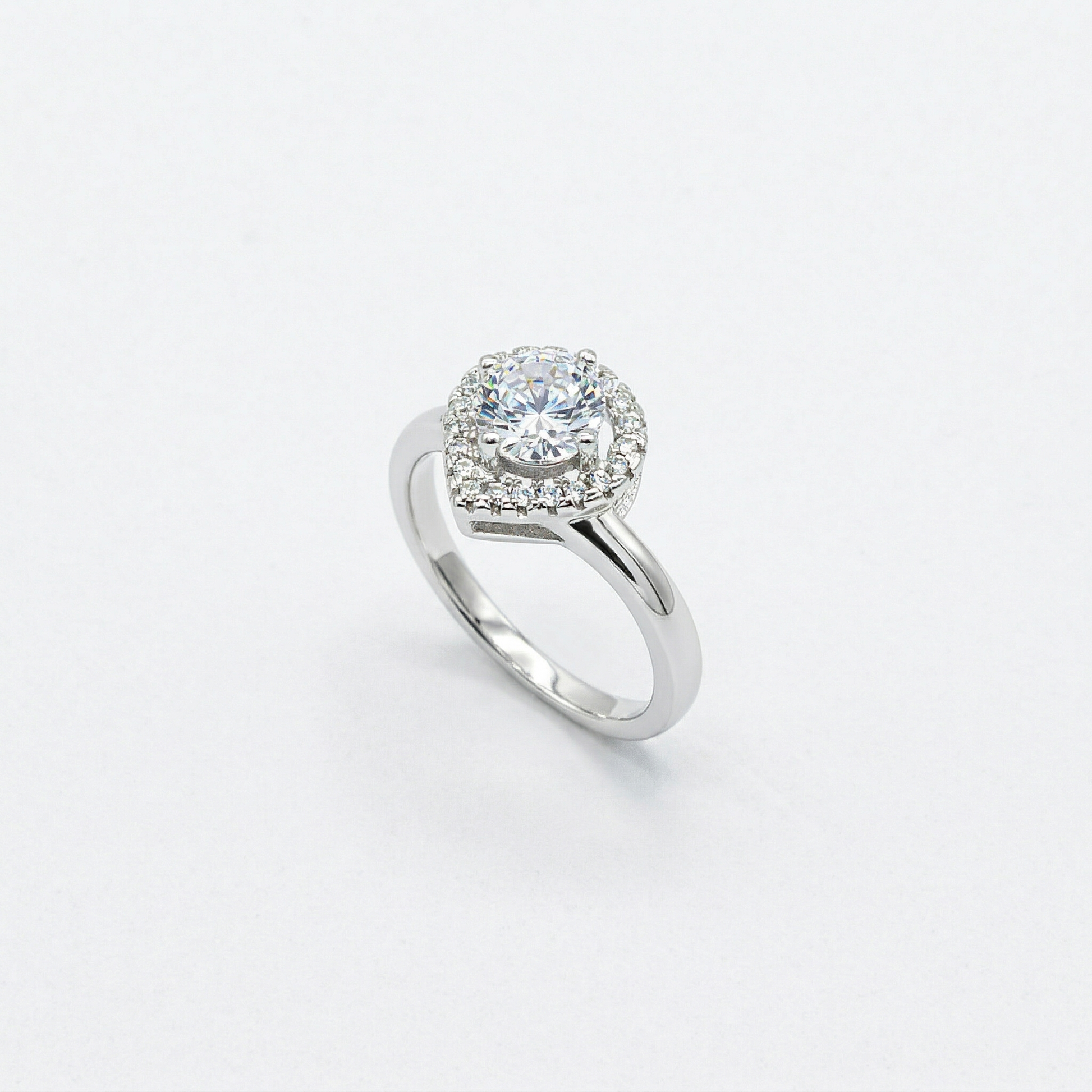 Cushion Halo Solitaire Ring from TimelessWhims, view 1
