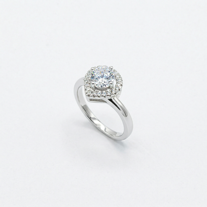 Cushion Halo Solitaire Ring from TimelessWhims, view 1