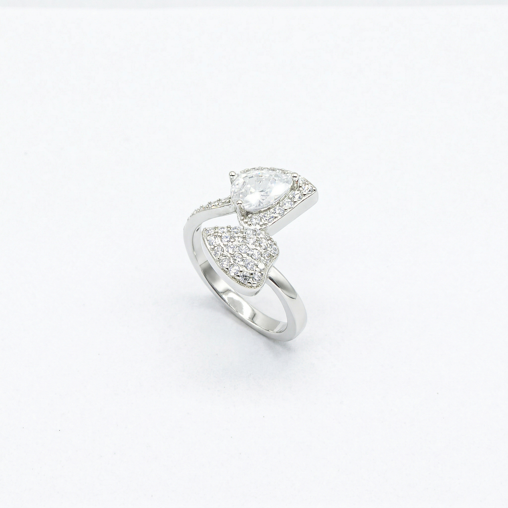 Dual Pear Bypass Ring from TimelessWhims, view 1