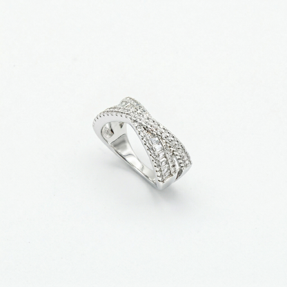 Baguette Crossover Eternity Band from TimelessWhims, view 1