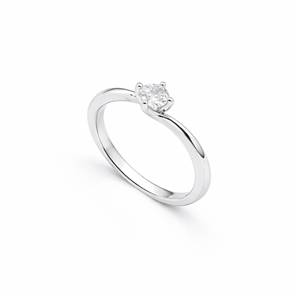 Twist Bypass Solitaire Ring from TimelessWhims, view 1