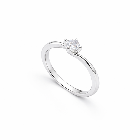 Twist Bypass Solitaire Ring from TimelessWhims, view 1