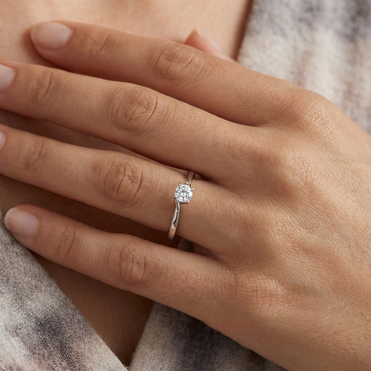 Twist Bypass Solitaire Ring from TimelessWhims, view 2