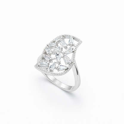 Scatter Baguette Shield Cocktail Ring from TimelessWhims, view 1