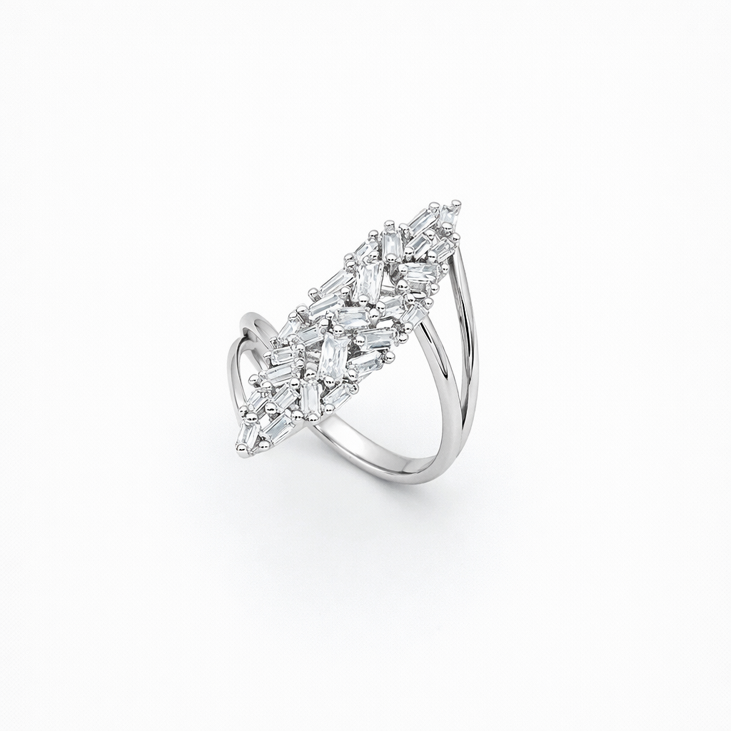 Baguette Scatter Marquise Shield Cocktail Ring from TimelessWhims, view 1