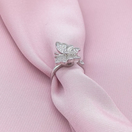 Pavé Butterfly Open Ring from TimelessWhims, view 3