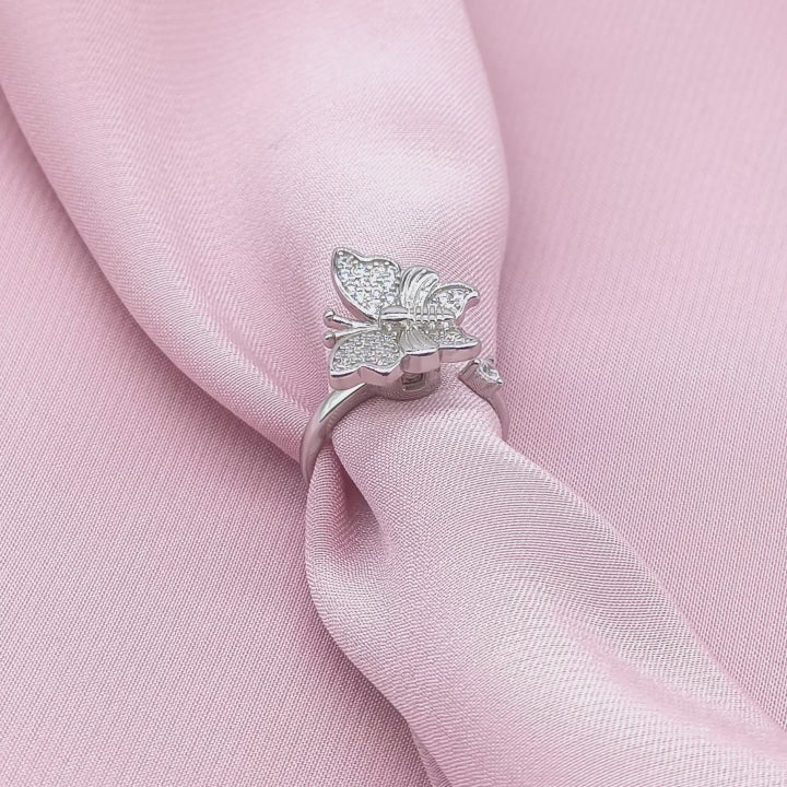 Pavé Butterfly Open Ring from TimelessWhims, view 3