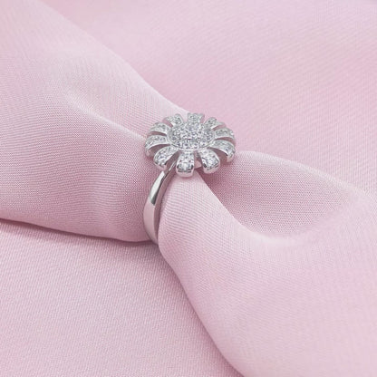 Sunflower Pavé Cluster Cocktail Ring from TimelessWhims, view 3