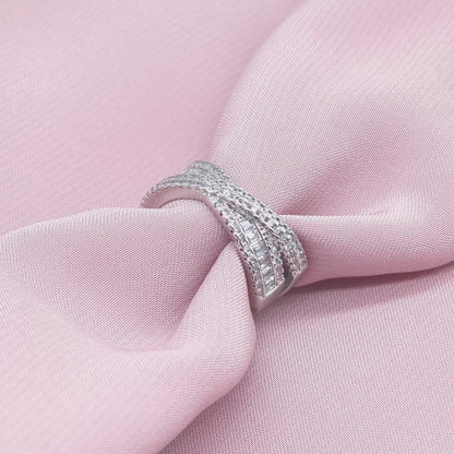 Baguette Crossover Eternity Band from TimelessWhims, view 3