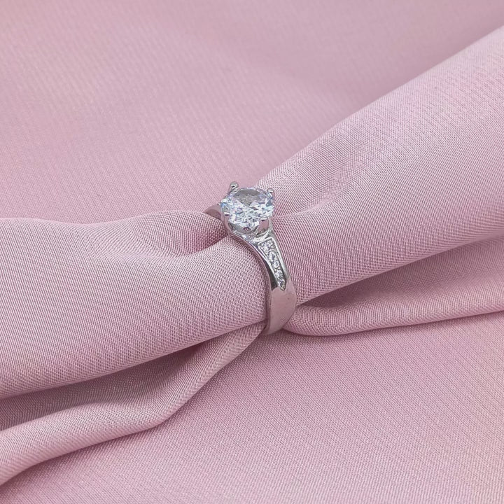 Cathedral Solitaire Pavé Ring from TimelessWhims, view 3