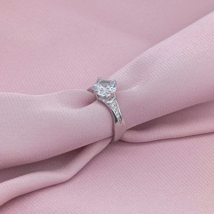 Cathedral Solitaire Pavé Ring from TimelessWhims, view 3