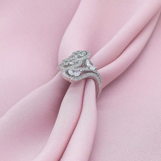 Pear Cluster Swirl Open-Work Bypass Ring from TimelessWhims, view 3