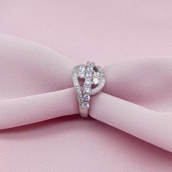 Round Cluster Swirl Pavé Halo Ring from TimelessWhims, view 3