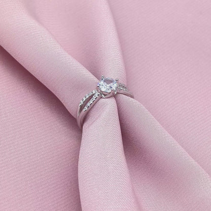 Split Pavé Shoulder Solitaire Ring from TimelessWhims, view 3