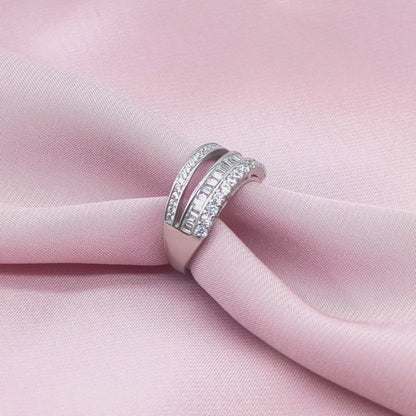 Triple Band Baguette Crystal Ring from TimelessWhims, view 3