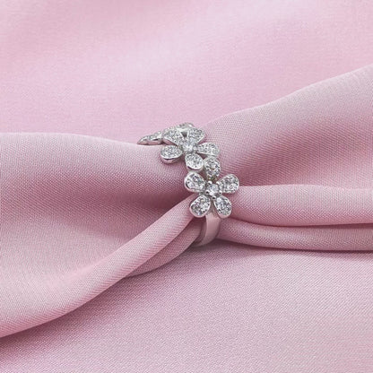 Triple Blossom Pavé Ring from TimelessWhims, view 3