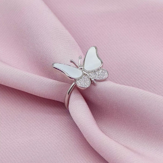 Mother of Pearl Butterfly Ring from TimelessWhims, view 3