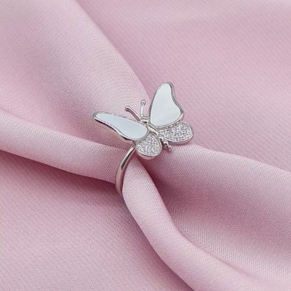 Mother of Pearl Butterfly Ring from TimelessWhims, view 3