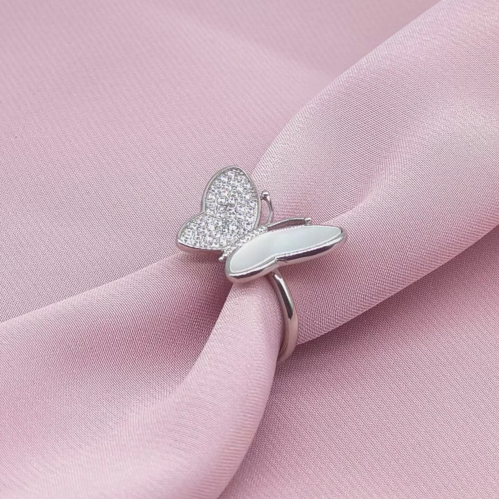 Pavé & Pearl Butterfly Duo Ring from TimelessWhims, view 3