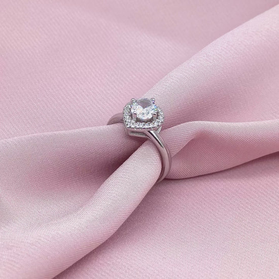 Cushion Halo Solitaire Ring from TimelessWhims, view 3