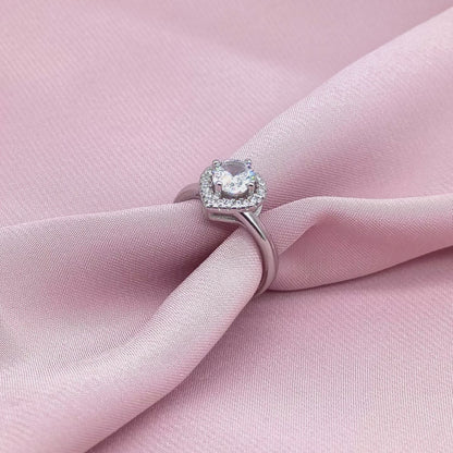 Cushion Halo Solitaire Ring from TimelessWhims, view 3