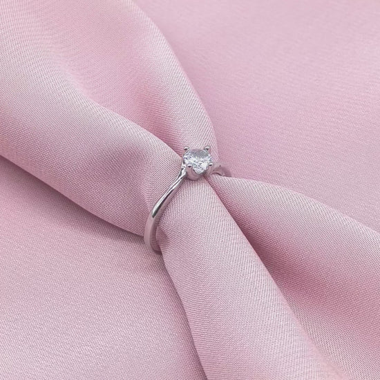 Twist Bypass Solitaire Ring from TimelessWhims, view 3