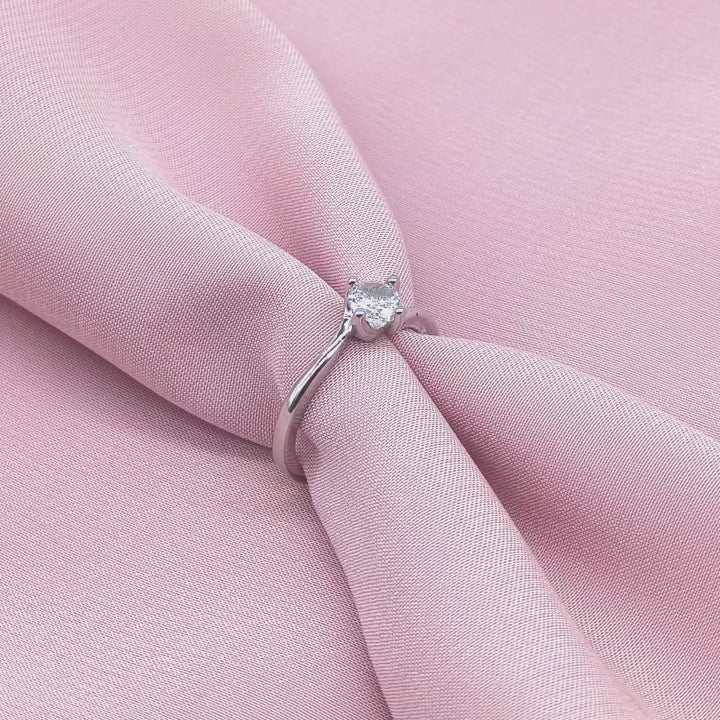 Twist Bypass Solitaire Ring from TimelessWhims, view 3